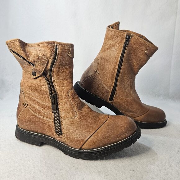 LASOCKI Cognac Brown Boot Mens Sz 41 Leather - Picture 1 of 5